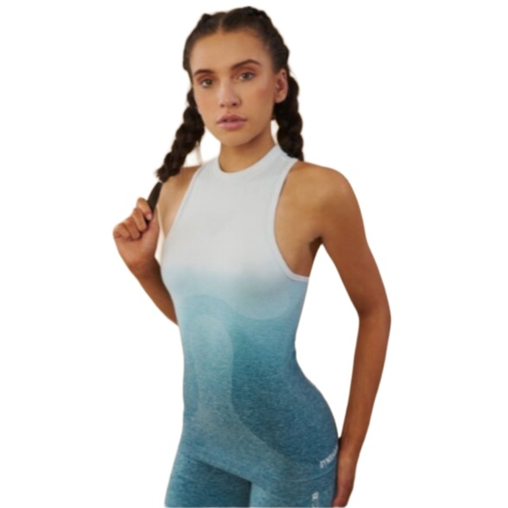 ❤️The Gymshark Ombre Seamless Vest Teal Blue Size Small